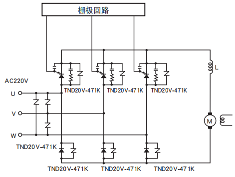 黑金剛電容陶瓷壓敏電阻的使用回路案例